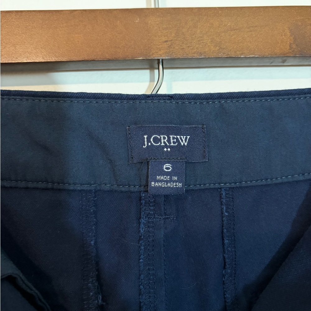 J. Crew Navy Blue Chino Shorts Size 6 100% Cotton - Picture 4 of 6
